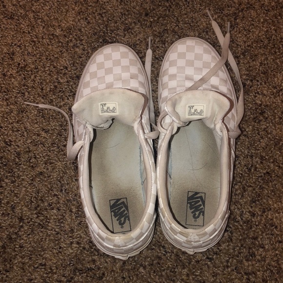All white checkered Vans - Picture 4 of 4
